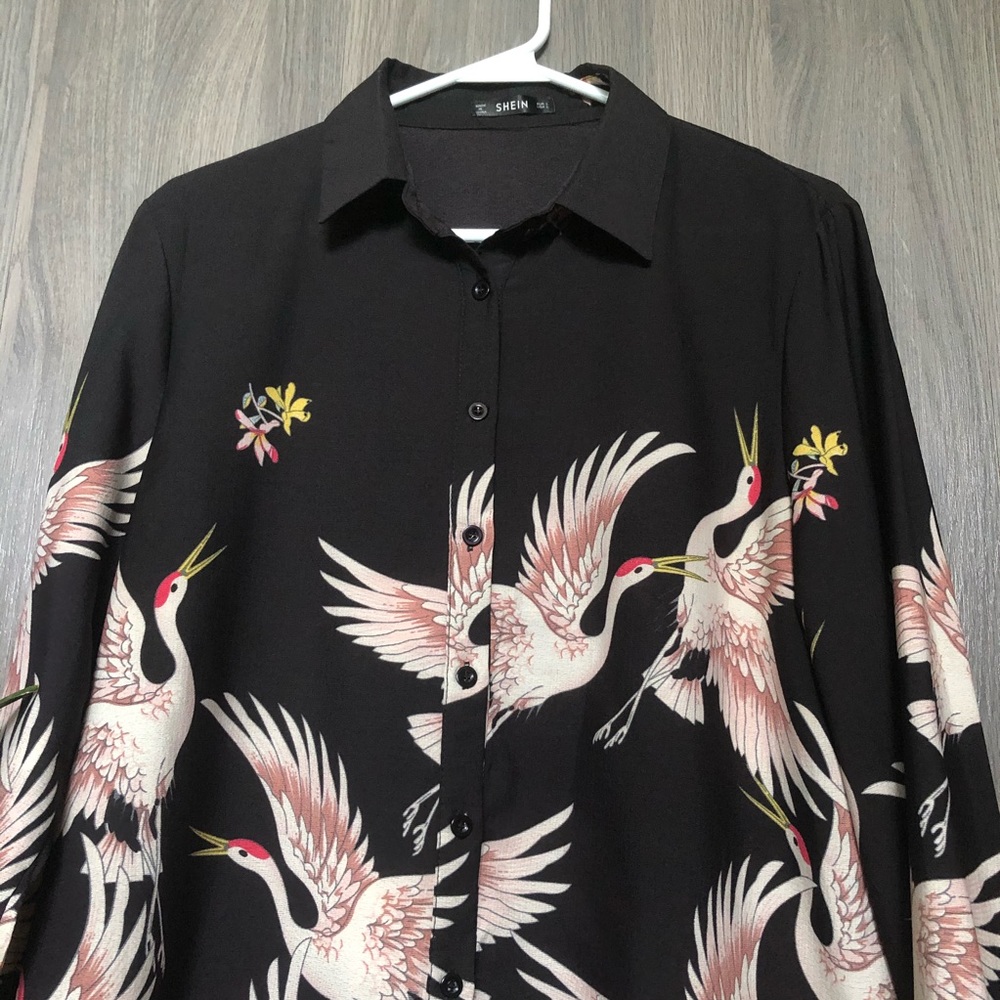 Pink Heron Blouse - Picture 5 of 11